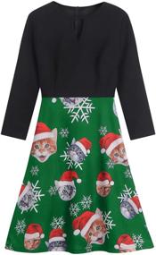 img 4 attached to CHARMMA Womens Christmas Scalloped Sleeveless Dress: Festive and Stylish Women's Clothing