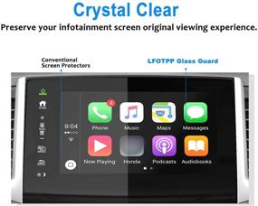 img 1 attached to Защитное стекло для экрана навигации LFOTPP для автомобиля Pilot 8-дюймов 2016-2018 - закаленное стекло, твердость 9H, устойчивое к царапинам, пленка для центрального дисплея с сенсорным экраном, защитный щит аудиоинформации.