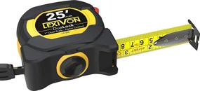 img 2 attached to 📏 LEXIVON 25Ft/7.5m DuaLock Tape Measure: 1-Inch Wide Blade with Nylon Coating, White & Yellow Dual Sided Rule Print - Precision Measuring ft/inch/fractions/metric (LX-206)