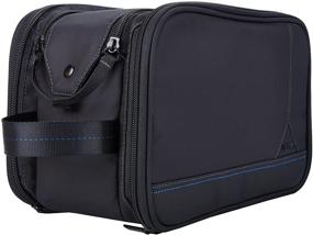 img 2 attached to 💼 ZEEMO Enlarged Water-resistant Dopp Kit for Men, Full Open Design - Perfect Travel Toiletry Bag for Long Trips