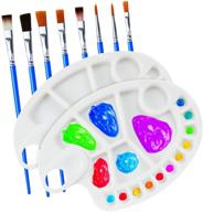 pcs paint palette pallet brushes logo