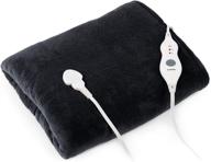 🔥 klarstein dr. watson heated electric blanket: ultra-warm and cozy microplush blanket with 3 heat settings, auto shut-off, and washable fabric - 70 x 50 inches, grey logo