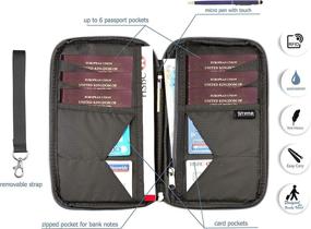 img 3 attached to Путешественный кошелек с блокировкой паспорта и органайзер.