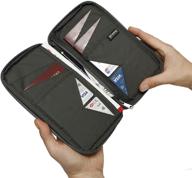 путешественный кошелек с блокировкой паспорта и органайзер. логотип