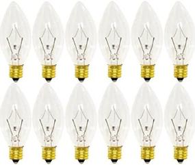 img 1 attached to (12-Pack) 25W Clear Candelabra Base (E12) Petite Chandelier Bulbs with Torpedo Tip - 130V