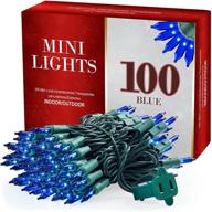 🎄 ul approved blue christmas lights [set of 100] - perfect for indoor/outdoor holiday decorations! логотип