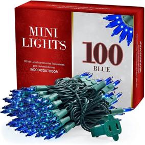 img 4 attached to 🎄 UL Approved Blue Christmas Lights [Set of 100] - Perfect for Indoor/Outdoor Holiday Decorations!