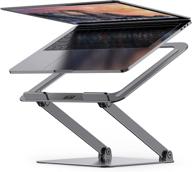 🖥️ almoz laptop stand: ergonomic adjustable height aluminum riser for desk - space grey logo