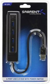 img 2 attached to 🔌 Sabrent 4 Port Portable USB 3.0 Hub with Power Switch - Ideal for Ultra Books, MacBook Air, Windows 8 Tablet PC - Black (HB-U3P4)