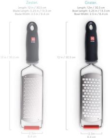 img 1 attached to 🧀 DI ORO Stainless Steel Handheld Cheese Grater – Ergonomic Non-Slip Handle and Ultra-Sharp Blades – Effortlessly Grates Various Cheeses, Fruits, Vegetables, and Beyond – Dishwasher Safe and Simple to Clean