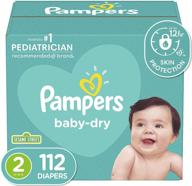 👶 countless comfort: pampers baby dry diapers - size 2, super pack 112 count logo