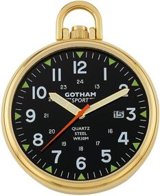 img 4 attached to Gotham Gold Plated Stainless Analog GWC14109GB