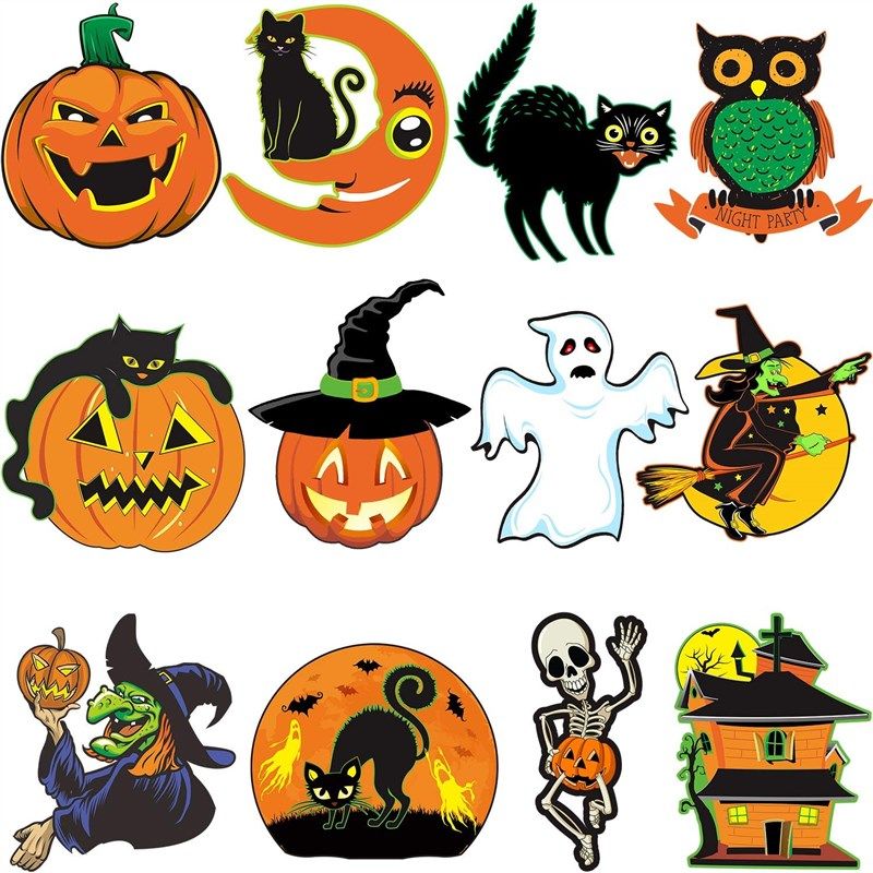 halloween decoration cardboard elements decoration 로고