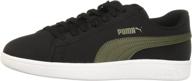 👟 puma smash sneaker castlerock black: stylish and comfortable footwear for men logo