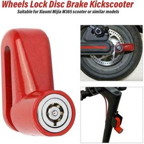 img 3 attached to Seway Disc Brake Lock for Electric Scooter: Anti-Theft Padlock with 6mm Pin and Reminder Cable - Ultimate Security for M365 Scooters