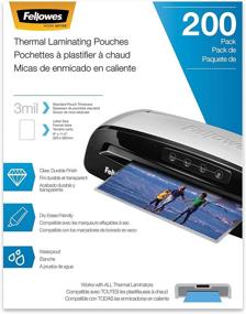 img 1 attached to 🔒 Fellowes Thermal Laminating Pouches, Letter Size Sheets 9x11.5 Inches, 3 mil, 200-pack (5743401), Clear