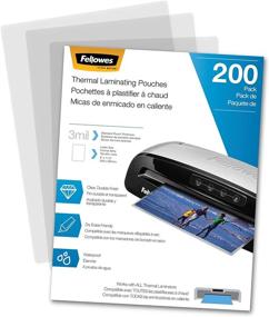 img 3 attached to 🔒 Fellowes Thermal Laminating Pouches, Letter Size Sheets 9x11.5 Inches, 3 mil, 200-pack (5743401), Clear