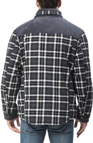 img 1 attached to Fashionable and Cozy: Flygo 👕 Men's Casual Sleeve Fleece Flannel Shirts