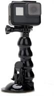 📸 telesin jaws flex suction cup car mount holder: securely mount gopro hero, smartphones, and action cameras on any surface. logo