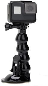 img 4 attached to 📸 TELESIN Jaws Flex Suction Cup Car Mount Holder: Securely Mount GoPro Hero, Smartphones, and Action Cameras on Any Surface.