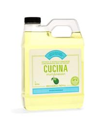 img 1 attached to 🍋 33.8 fl. oz. Lime Zest & Cypress CUCINA Dish Detergent Refills