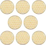 golden brass flower of life stickers: ideal for scrapbooks, diy crafts & decorations logo