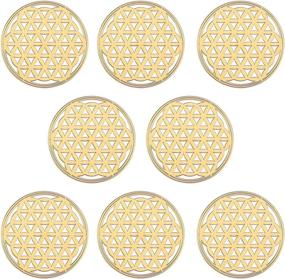 img 4 attached to Golden Brass Flower of Life Stickers: Ideal for Scrapbooks, DIY Crafts & Decorations