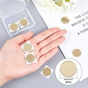 img 3 attached to Golden Brass Flower of Life Stickers: Ideal for Scrapbooks, DIY Crafts & Decorations