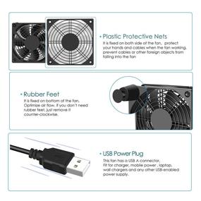 img 2 attached to 🌀 Qirssyn 120mm 5V Fan for Router, Modem, Receiver, DVR, Xbox, TV Box, T-Mobile Home Internet Gateway, SSD Cooling Solution