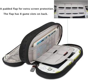 img 3 attached to BUBM Dual Compartment Storage Case for PS Vita and PSP, Protective Carrying Bag, Portable Travel Organizer Compatible with PSV and Other Accessories, Black
