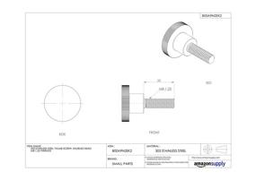 img 1 attached to Stainless Knurled M4 0 7 Metric Threads