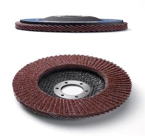 img 2 attached to 📦 MIDO Pro Abrasive Flap Discs, 4.5 Inch, 20 Pack, Assorted Grit 40 60 80 120, Aluminum Oxide Sanding Grinding Wheels, 4.5 x 7/8 Inch, Flat Type #27