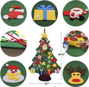 img 3 attached to KEVIN-KW Felt Christmas Tree Kit with 30pcs Ornaments - DIY Christmas Decorations for Door, Wall Hanging - Xmas Gifts for Kids - Handmade New Year Décor - Felt Christmas Tree for Toddlers