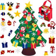 kevin-kw felt christmas tree kit with 30pcs ornaments - diy christmas decorations for door, wall hanging - xmas gifts for kids - handmade new year décor - felt christmas tree for toddlers логотип