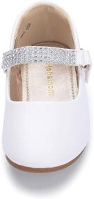 img 1 attached to Glamorous Rhinestone Wedding Ballerina Shoes for Toddler Girls - Hehainom