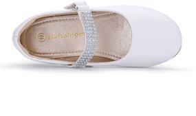 img 2 attached to Glamorous Rhinestone Wedding Ballerina Shoes for Toddler Girls - Hehainom