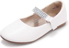 img 4 attached to Glamorous Rhinestone Wedding Ballerina Shoes for Toddler Girls - Hehainom