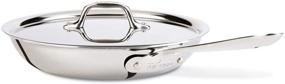 img 4 attached to 🍳 All-Clad D3 Fry Lid: 10-Inch Dishwasher Safe Stainless Steel Cookware – Silver Pan
