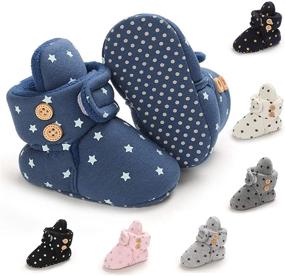 img 4 attached to BENHERO Baby Booties - Winter Infant Slippers with Grippers Stay On Socks for Boys and Girls - Newborn Crib Baby Socks