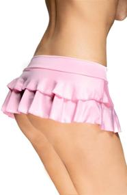 img 1 attached to 🌸 Flirty Double-Layered Ruffle Mini Skirt - Pin Up Doll Women's Fashion