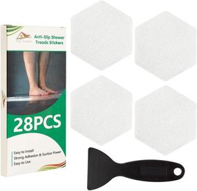 img 4 attached to 🛁 Adhesive Non-Slip Bathtub Stickers Set of 28 - Anti-Slip Shower Stickers for Bath Tub, Bathroom, Stairs - Includes Premium Scraper