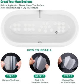 img 1 attached to 🛁 Adhesive Non-Slip Bathtub Stickers Set of 28 - Anti-Slip Shower Stickers for Bath Tub, Bathroom, Stairs - Includes Premium Scraper