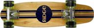 ridge skateboards retro 22-inch mini cruiser board: complete 55cm maple wood logo