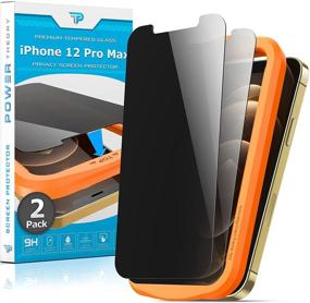 img 4 attached to 🔒 Улучшенная конфиденциальность и защита: Power Theory Privacy Screen Protector для iPhone 12 Pro Max [2-Pack].