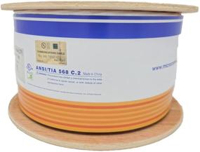 img 1 attached to High-Speed Data Transfer: MICRO CONNECTORS 500ft Solid Shielded (STP) CAT6 Bulk Ethernet Cable - Blue (TR4-560SHBL-500)