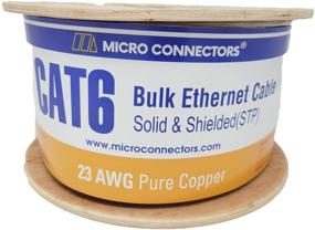 img 2 attached to High-Speed Data Transfer: MICRO CONNECTORS 500ft Solid Shielded (STP) CAT6 Bulk Ethernet Cable - Blue (TR4-560SHBL-500)