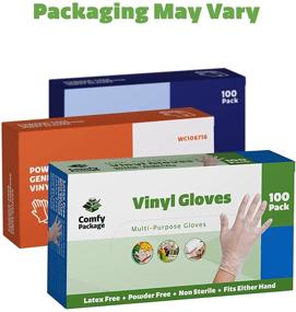 img 1 attached to Medium Clear Powder Free Vinyl Disposable Plastic Gloves: Optimal Protection for Various Uses