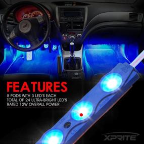 img 1 attached to 🚛 Enhance Your Truck's Interior and Exterior with Xprite Blue LED Truck Bed Light Kit - 8 PCs