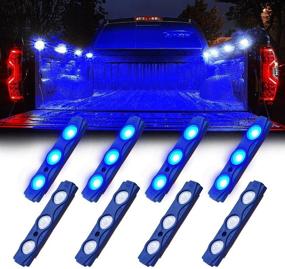 img 4 attached to 🚛 Enhance Your Truck's Interior and Exterior with Xprite Blue LED Truck Bed Light Kit - 8 PCs