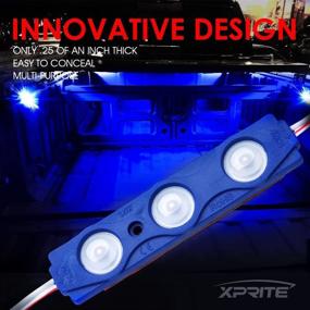 img 3 attached to 🚛 Enhance Your Truck's Interior and Exterior with Xprite Blue LED Truck Bed Light Kit - 8 PCs